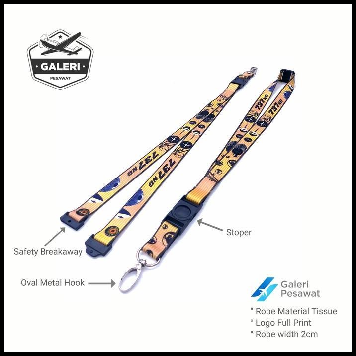 

Lanyard Gantungan Tali ID Card 737 Gold