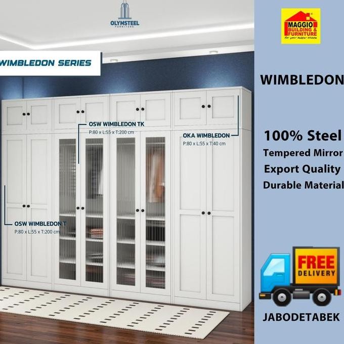 LEMARI PAKAIAN BESI - FURNITURE BESI - LEMARI BESI - LEMARI OLYMSTEEL - WIMBLEDON SERIES - OLYMSTEEL
