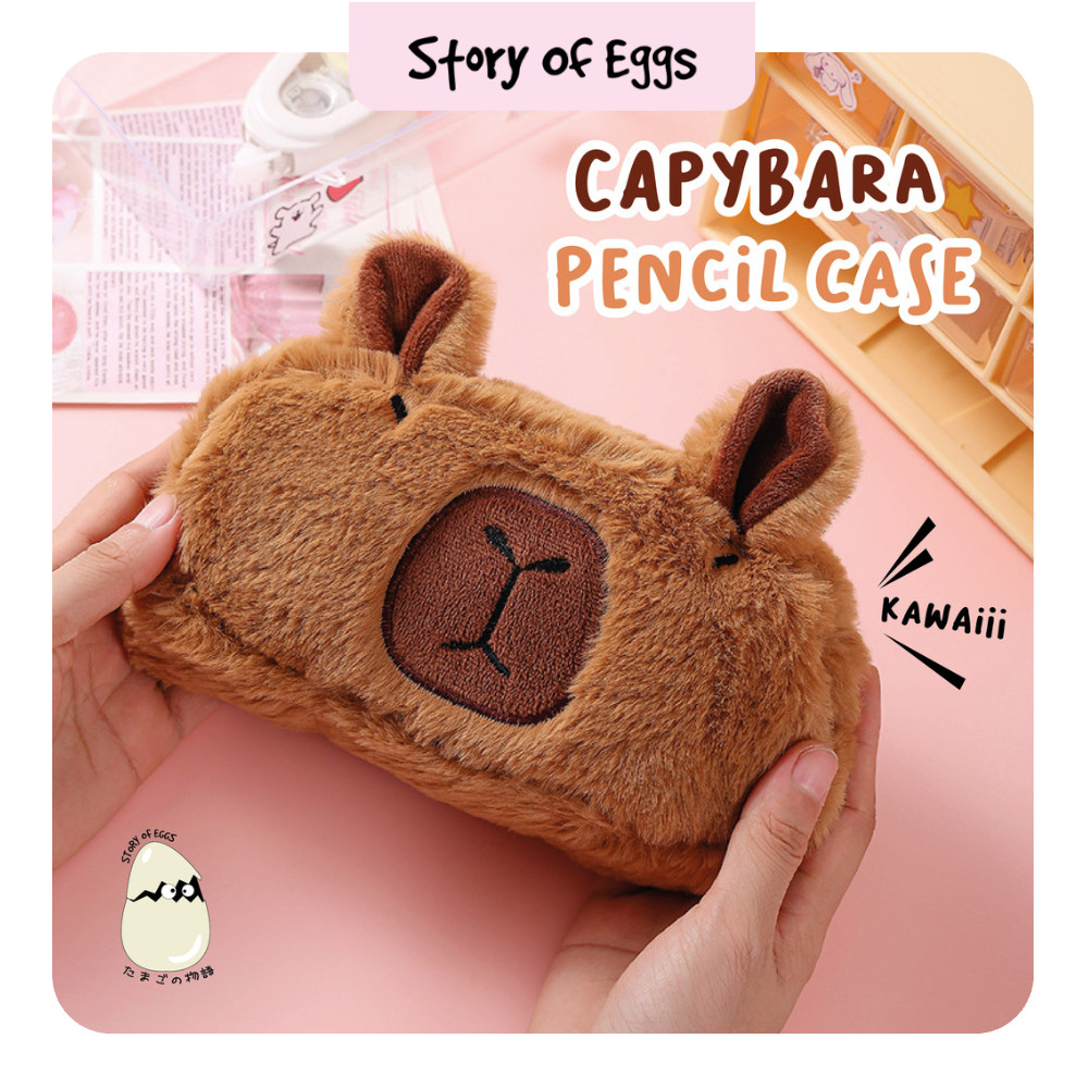 

Fluffy Capybara Pencil Case l Kotak pensil Capybara l Kotak Pensil Kapibara l Pensil Case l Kapibara