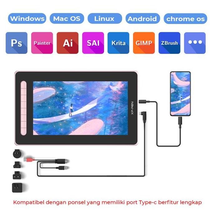 XPPEN ARTIST 12 2ND GEN 12 INCH DRAWING DISPLAY GRAPHIC TABLET MONITOR 8192 LEVELS 60 TILT X3 STYLUS