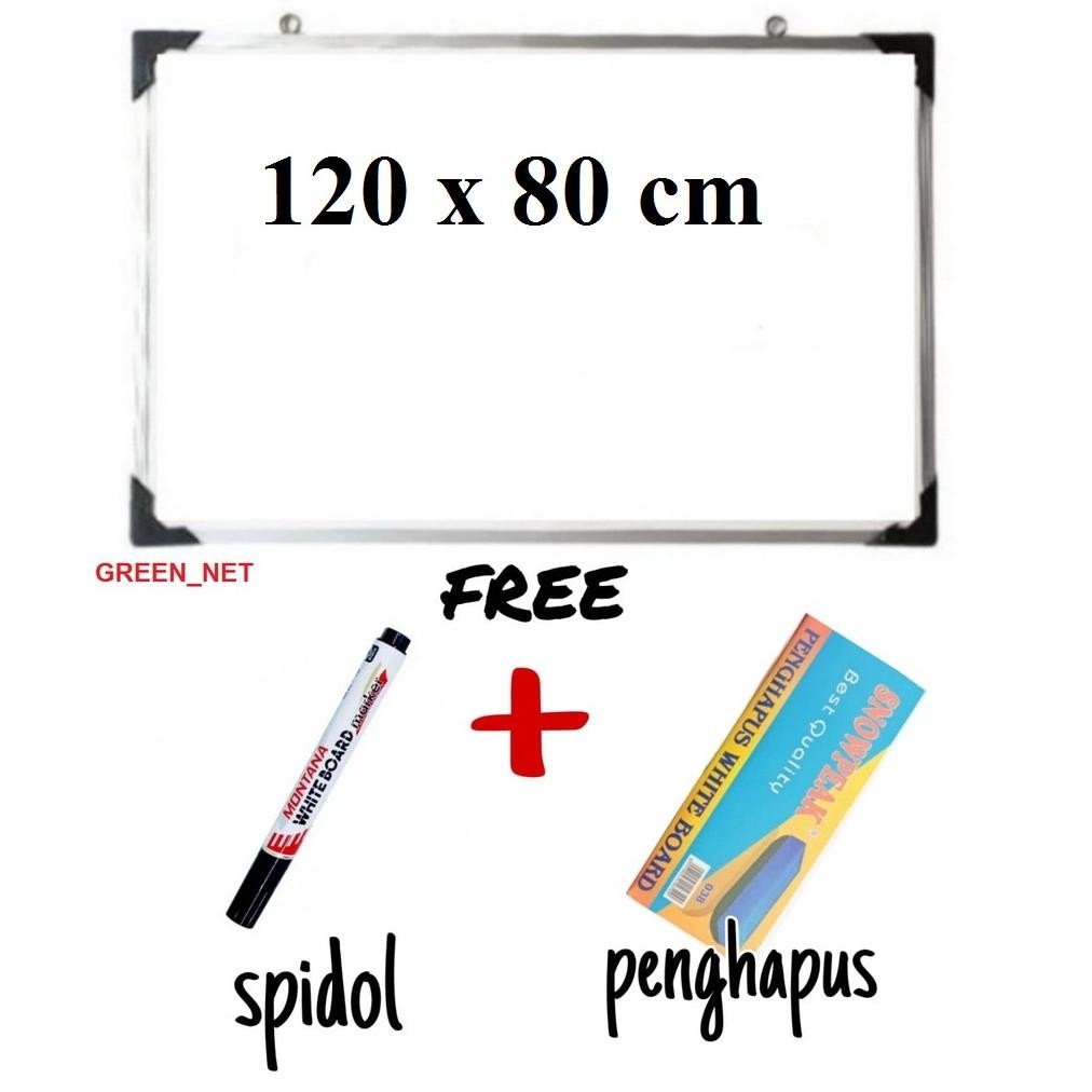 

PAPAN TULIS SPIDOL ATAU KAPUR / WHITEBOARD / BLACKBOARD UKURAN 120 X 80 CM (FREE SPIDOL & PENGHAPUS)