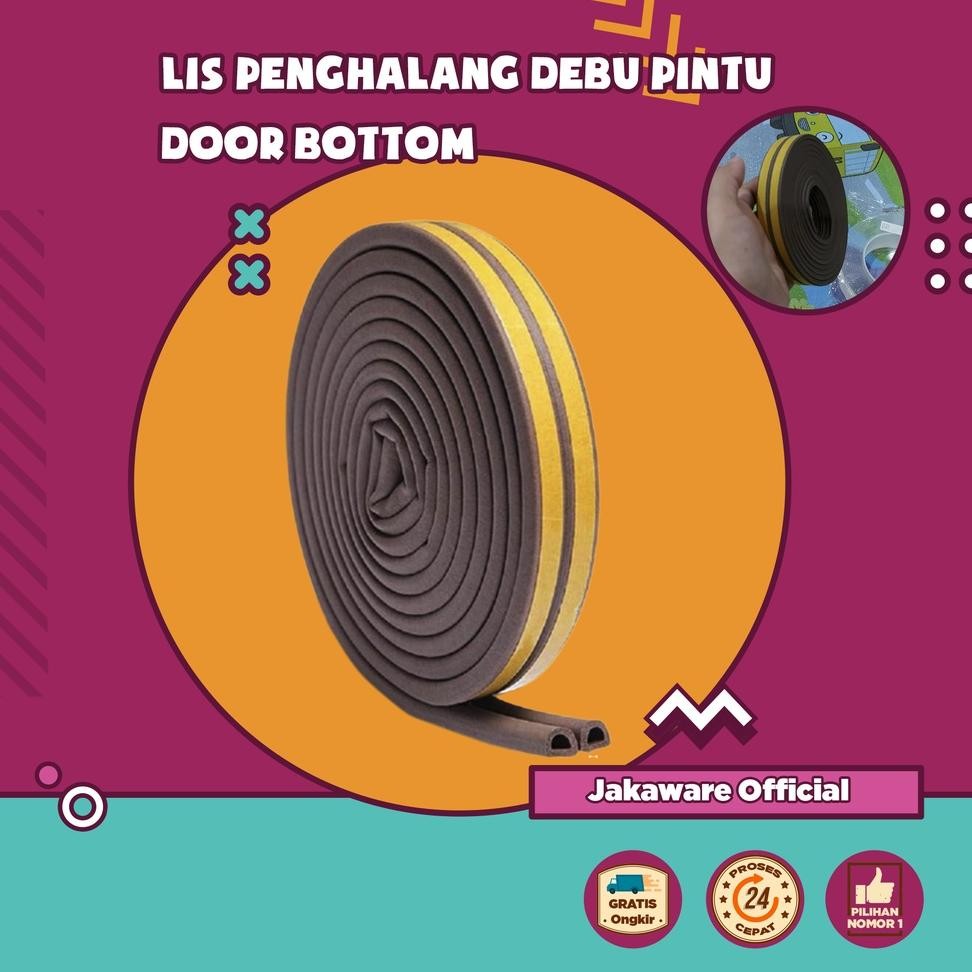 Lis Penghalang Debu Pintu Door Bottom Seal 2X2.5M Bawah List Lubang Anti Serangga Air Tikus Kecoa Ke