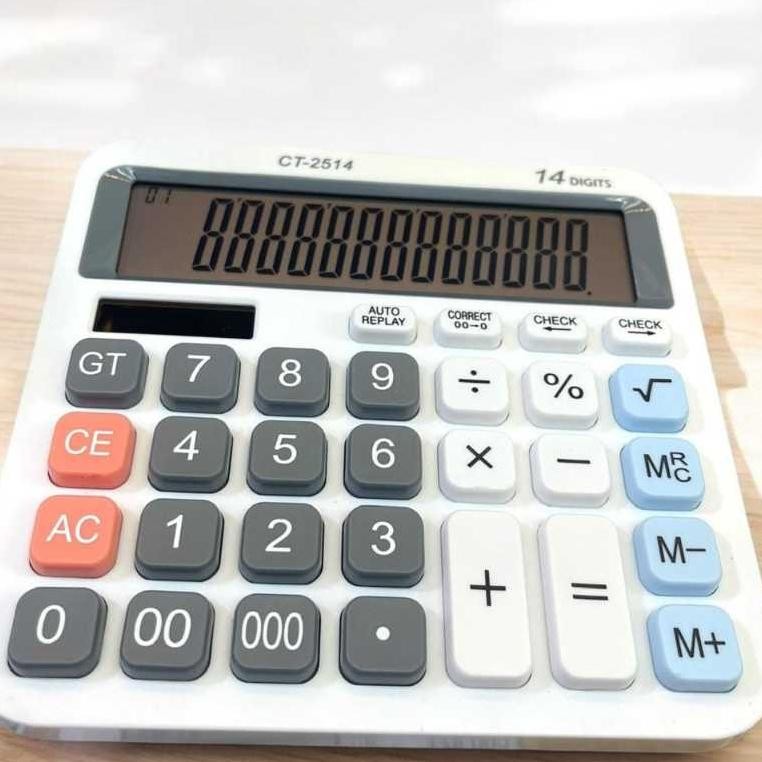 

Kalkulator Tenaga Surya Dagang Warna Warni CT-2514 | Kalkulator Aeatatic 2514 kalkulator 14 digit
