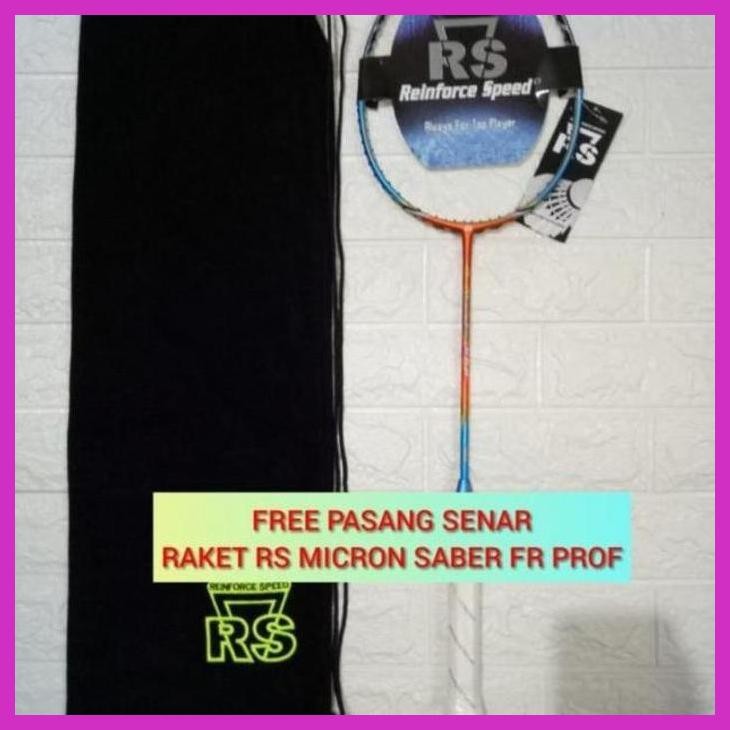 (OLAHRAGA) RAKET BADMINTON RS MICRON SABER FR PROF +TAS+GRIP ORIGINAL GOOD QUALITY