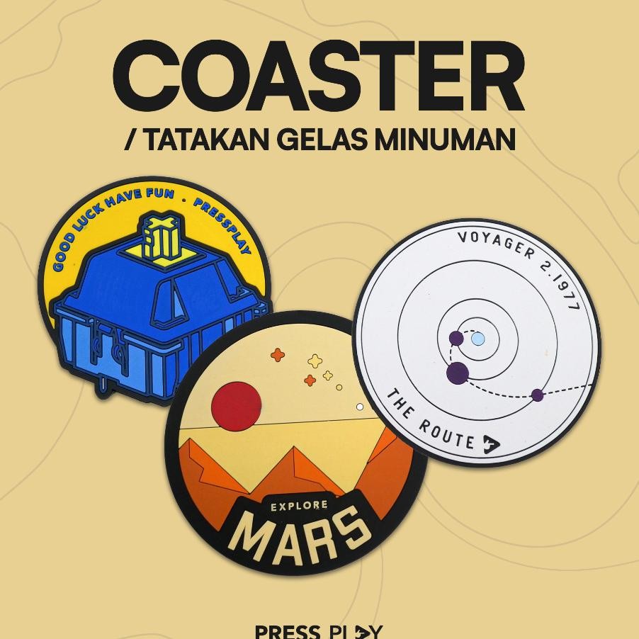 Press Play Coaster Tatakan Gelas Minuman