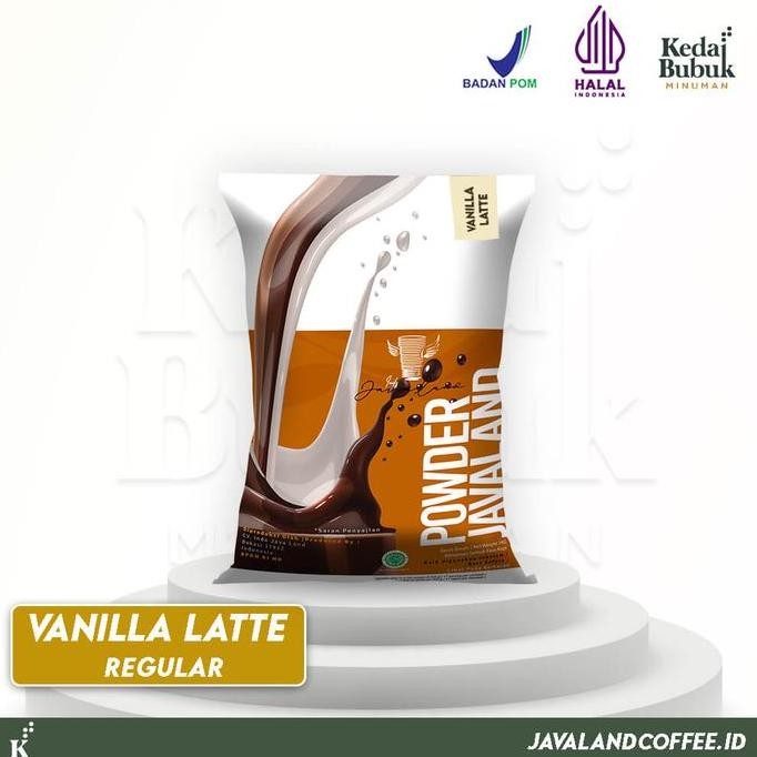 

baru bubuk minuman vanilla latte bubble drink 1kg - serbuk minuman cafe premium