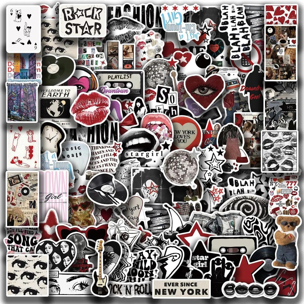 

10/50/100Pcs Downtown Y2K Girls Aesthetics Cartoon Graffiti Stickers Phone Guitar Laptop Suitcase Waterproof Sticker Kids Toy