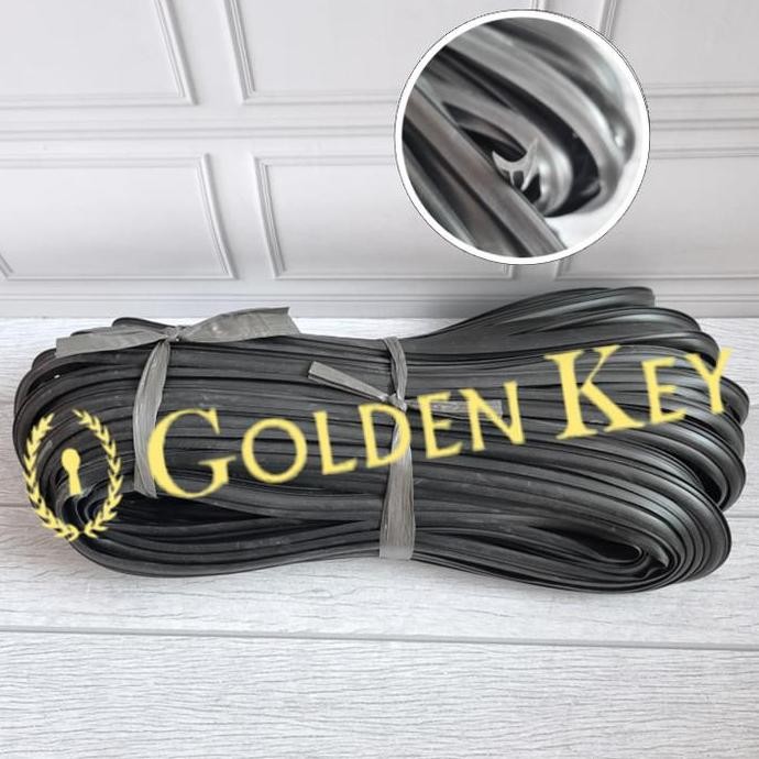 Karet Lis Sekoneng 078B C Besar Hitam Black Kaca Mati 40 Meter 078