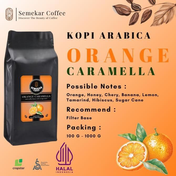 

baru kopi arabika orange caramella 1kg - semekar roasted beans honey process