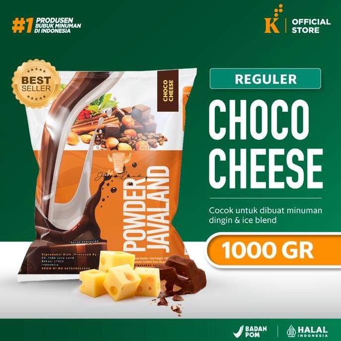 

baru bubuk minuman rasa choco cheese javaland 1kg - coklat keju serbuk minuman bubble
