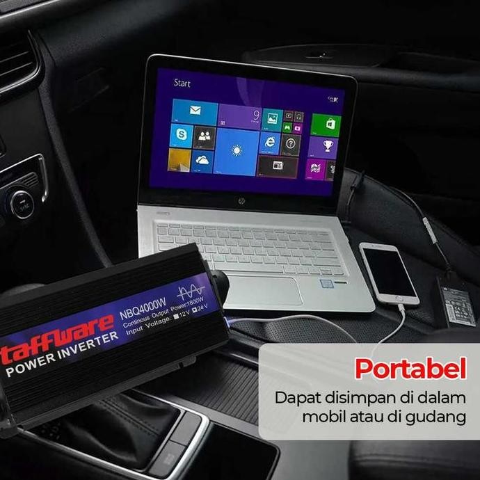 NEW.. POWER INVERTER MOBIL PURE SINE WAVE 4000 WATT DC 12VOLT TO AC 220VOLT