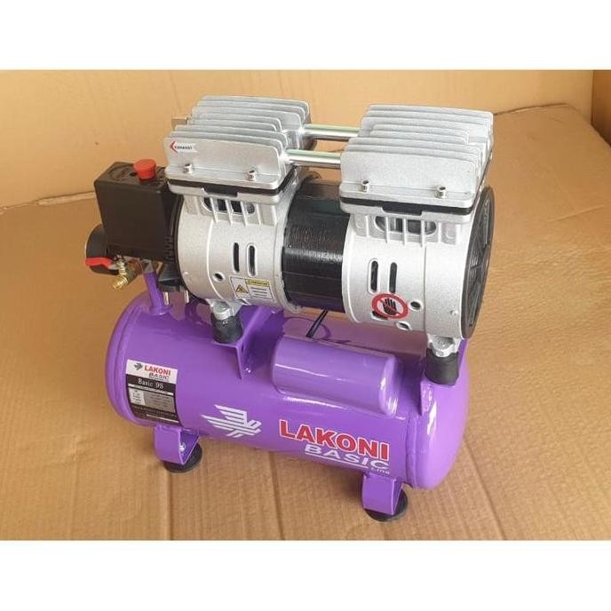 siap kirim kompresor oilless lakoni basic 9s 3/4hp mini air compressor silent