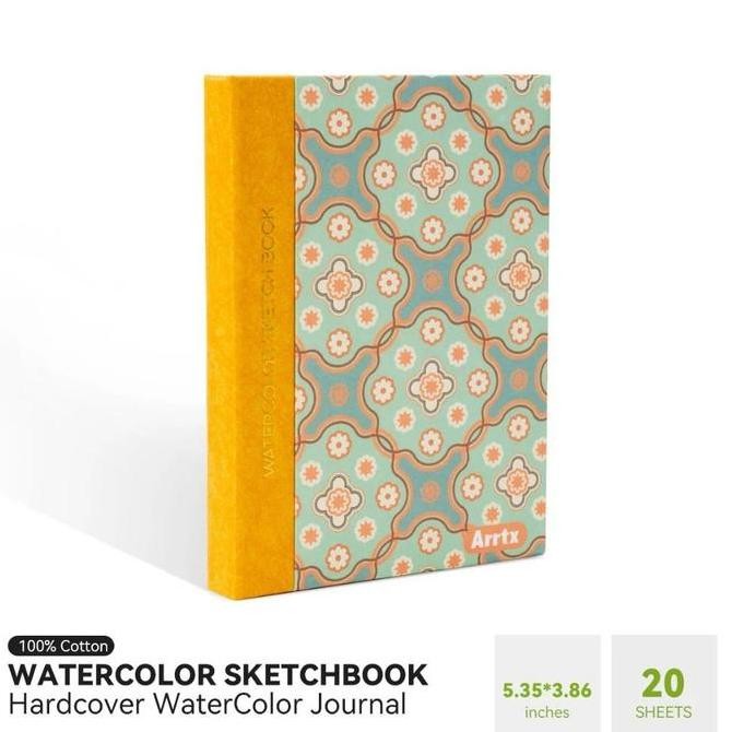 

Sale Arrtx Watercolor Journal Sketchbook Hardcover 98X136Mm