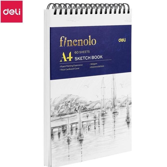 

Sale Deli Finenolo Sketch Book / Buku Gambar Sketsa A4 160Gsm 60 Lembar Ec27X Karton Kertas