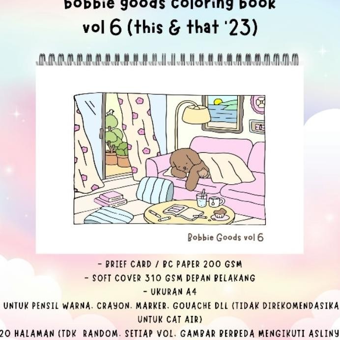 

Bobbie Goods Colng Book Vol 6 This And That 20 Halaman Buku Mewarnai Kertas Bc Tebal 200 Gsm