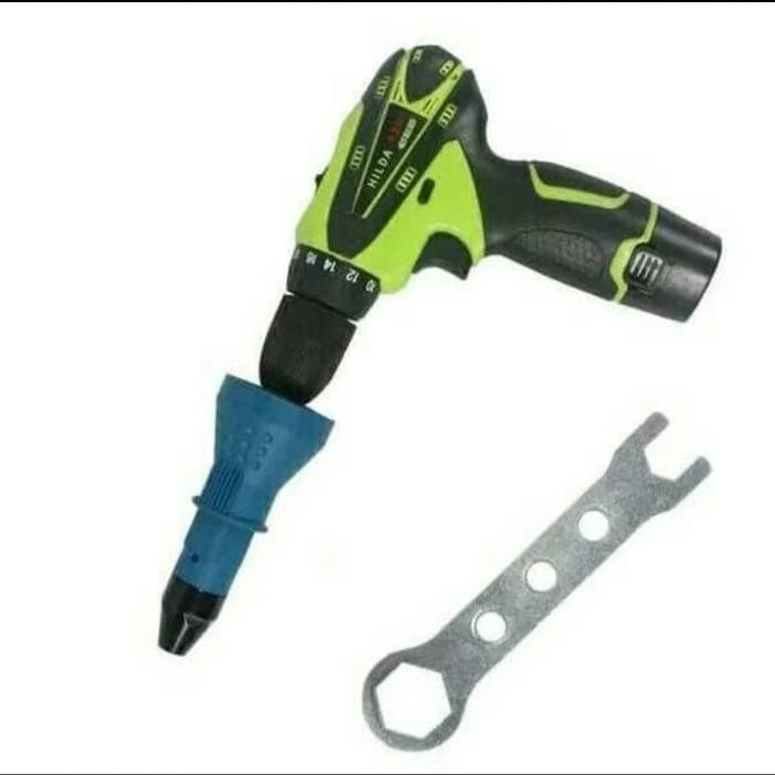 Electric Rivet Gun Tools Adapter Untuk Bor Listrik Cordless / Auto Original Dan Terpercaya