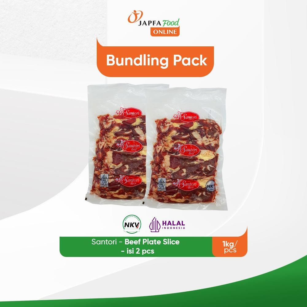 

Santori Daging Sapi Sliced / Beef Plate 1kg / 1000gr - Isi 2 pack