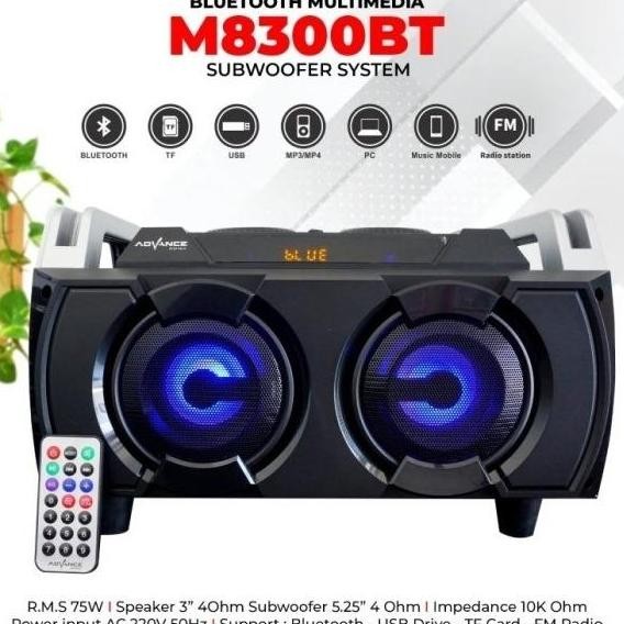 Advance M8300BT Speaker Bluetooth Hifi Karaoke Wireless Subwoofer Super Bass Aktif - FREE ONGKIR