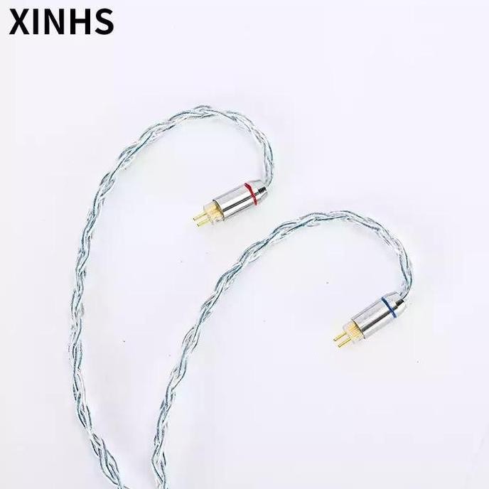 Populer Xinhs Rainbow Blue Kabel Upgrade 8 Core For Kz Dq6 Trn Mt1 Pro Cca Cra