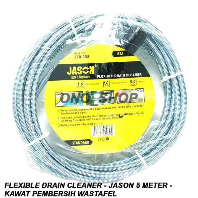 Flexible Drain Cleaner - Jason 5 Meter - Kawat Pembersih Wastafel