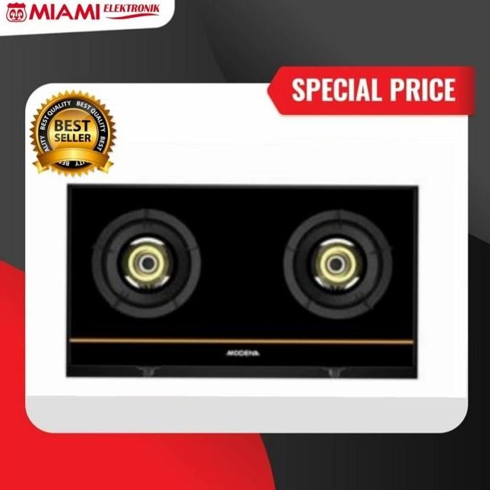 BEBAS ONGKIR - Modena Kompor Gas Kaca Portable 2tungku Giusto / Kompor Modena PC2721L