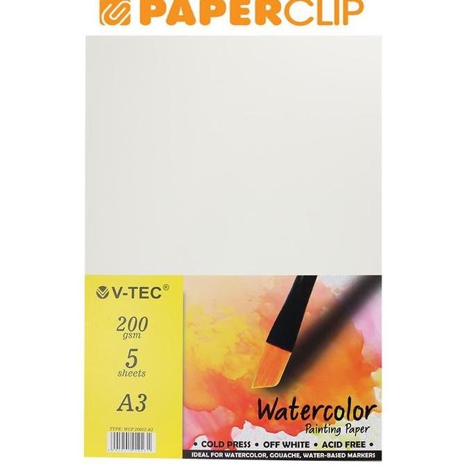 

Sale Watercolor Paper V-Tec 20012 A3 200Gsm 5S