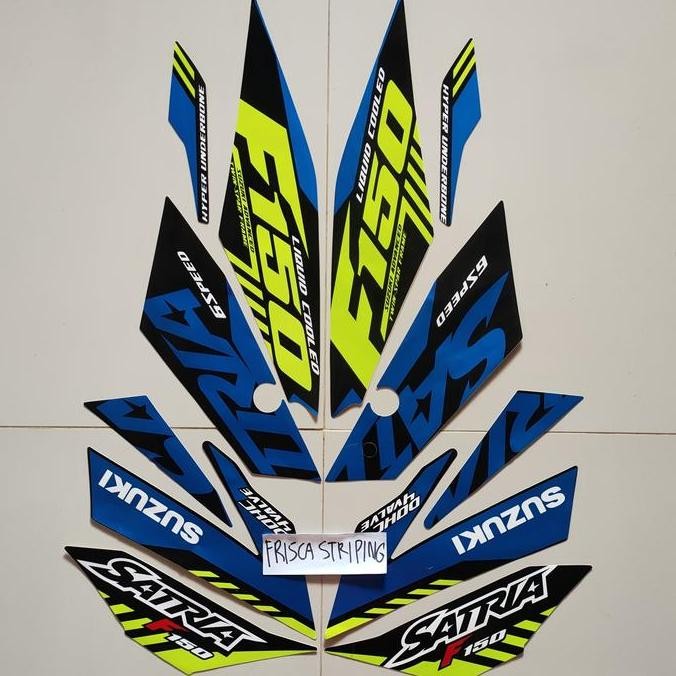 TERLARIS STRIPING STIKER SATRIA FU INJEKSI FI 2021 BIRU HIJAU STABILO