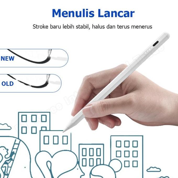 BASIKE STYLUS PEN UNIVERSAL UNTUK IPAD ANDROID TABLET SMARTPHONE RECHARGEABLE PALM REJECTION