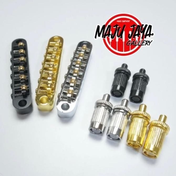 TREMOLO SADDLE BRIDGE TAILPIECE TUNE O MATIC GITAR SG LP STYLE GIBSON ROLLER ORIGINAL DAN TERPERCAYA