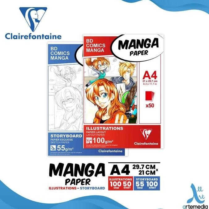 

Sale Kertas Gambar Clairefontaine Manga Paper Layout Storyboard Comic