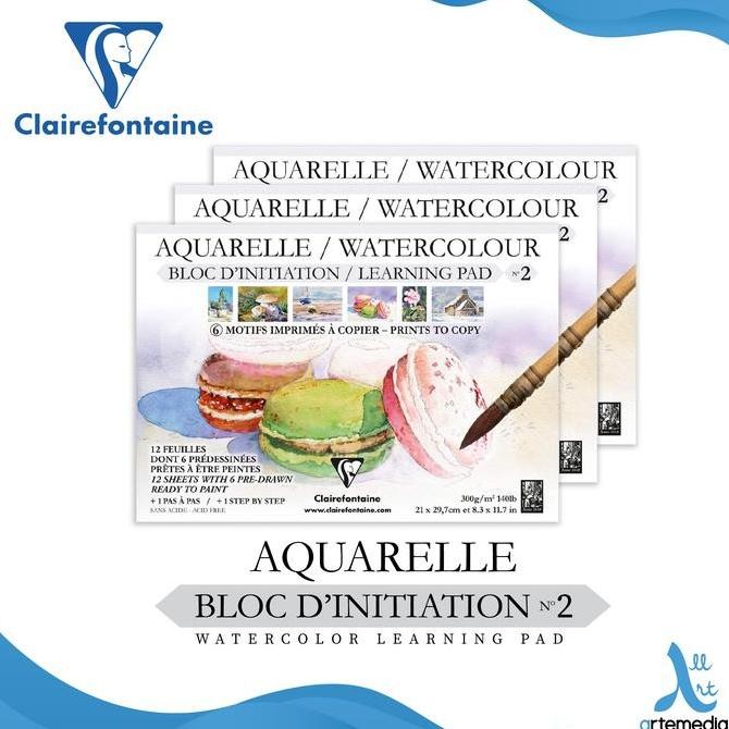 

TERLARIS - Kertas Cat Air Clairefontaine No. 2 Watercolor Learning Pad
