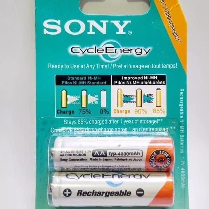 SALE BATERAI CHARGER SONY AA 4600MAH RECHARGEABLE BATTERY CAS