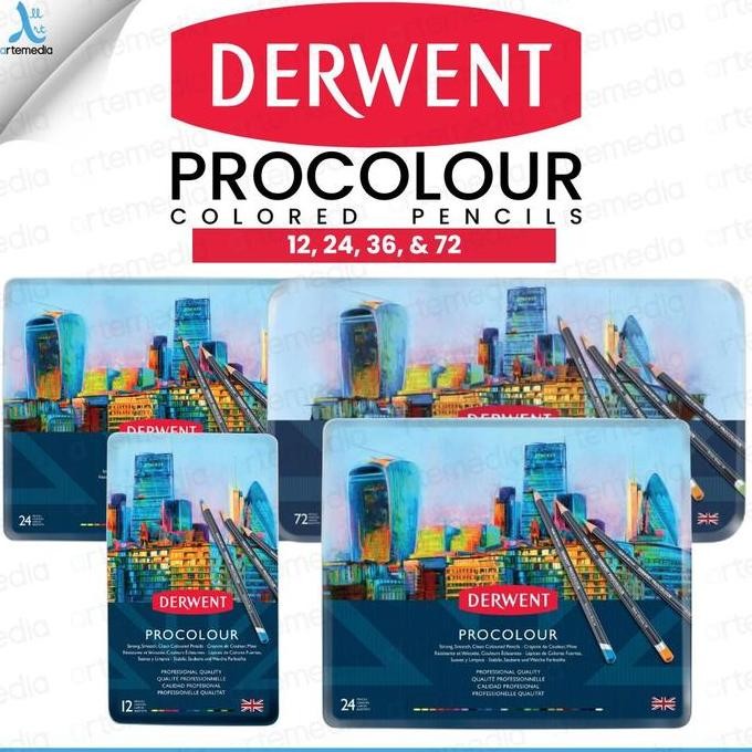 

Derwent Procolour Color Pencil Pensil Warna Set 12, Set 24, Set 36, Set 72