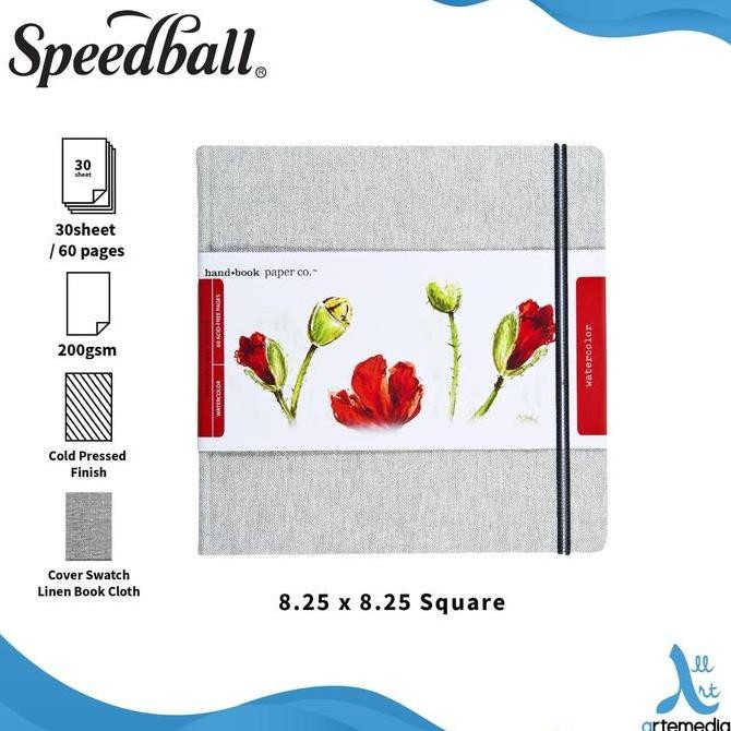 

TERBARU - Kertas Cat Air Speedball 8,25x8,25 inch Square Watercolor Sketchbook