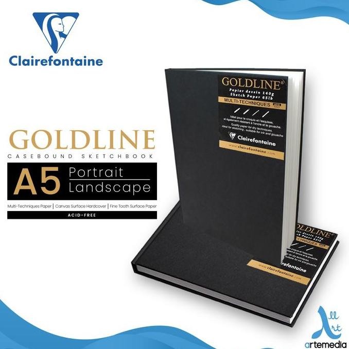 

Sale Buku Sketsa Clairefontaine A5 Goldline Hard Cover Sketchbook