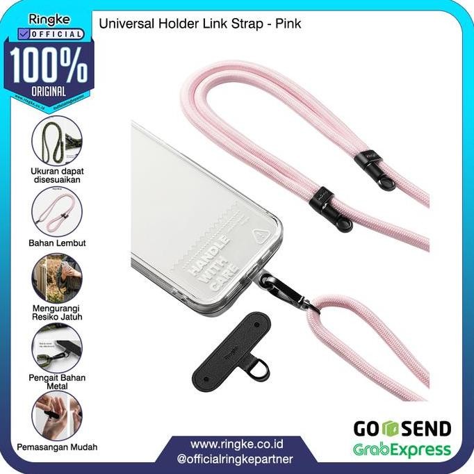

Ringke Holder Link Strap Pink Adjustable Tali Lanyard Shoulder Neck