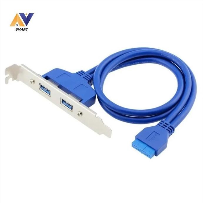KABEL MOTHERBOARD 20 PIN TO USB 3.0 2 PORT USB 3.0 REAR PANEL EXPANSION BRACKET murah