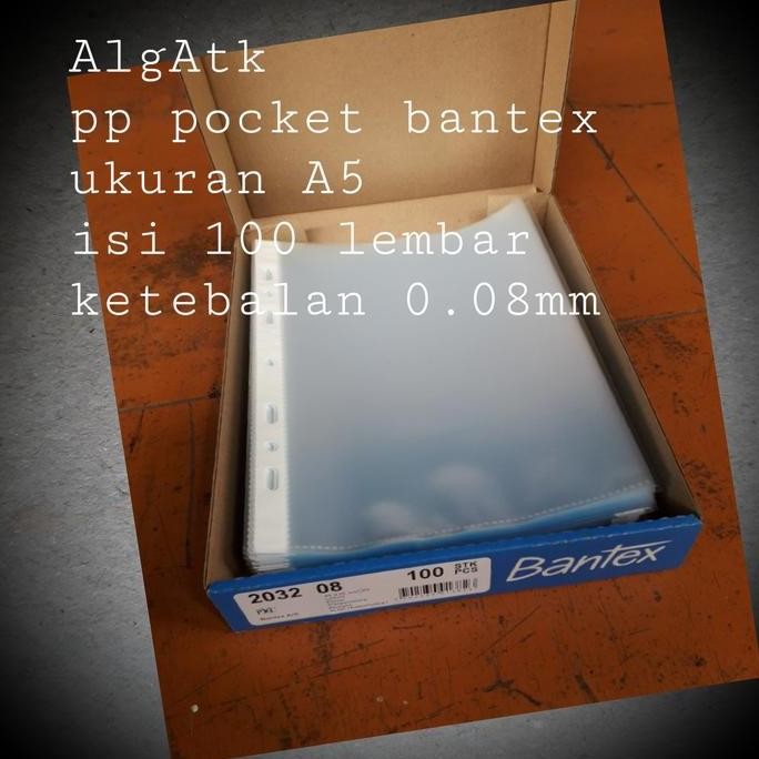 

New PP pocket Antiglare Bantex isi 100 lembar No ref 2032 Size A5.