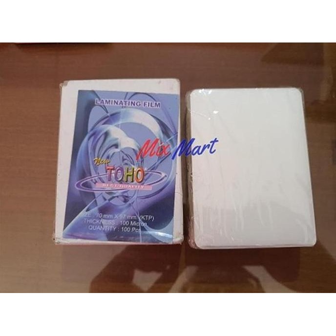 

New Plastik Laminating Film TOHO UKR KTP 70 MM X 97 MM 100 MICRON ISI 100