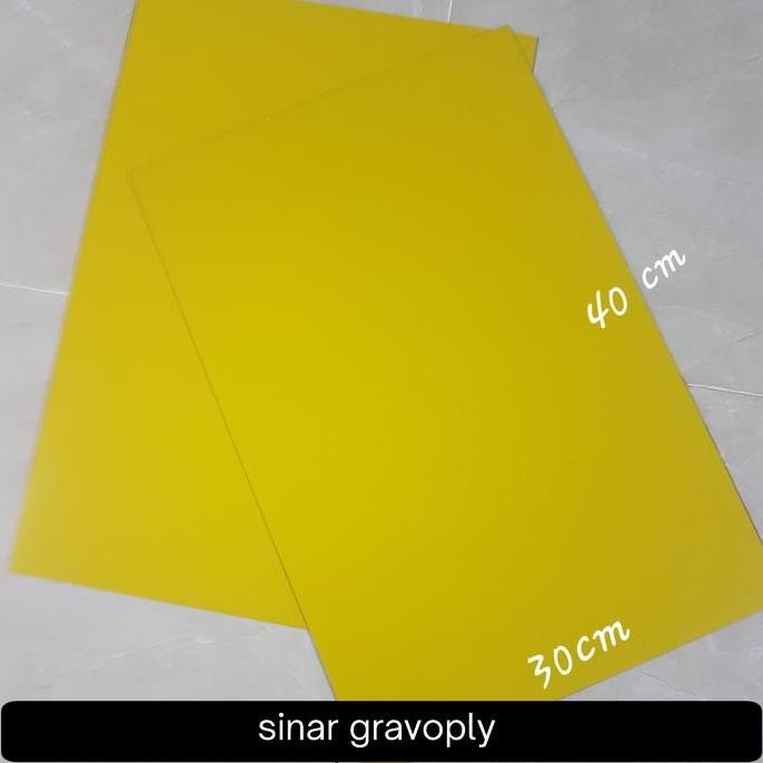 

New gravoply kuning teks hitam 30x40cm tebal 1.5ml