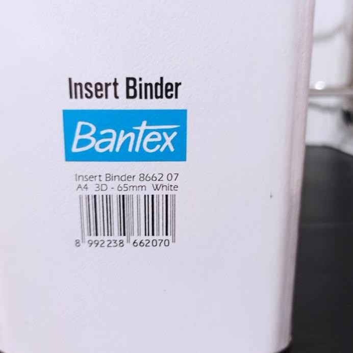 

New Ordner Bantex 3 Ring A4 - 65 MM 8662 07 3D White PROMO MURAH