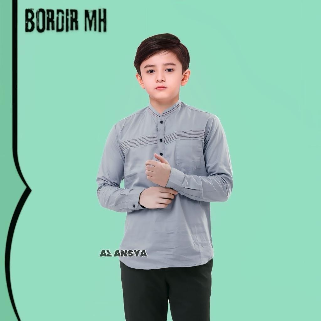 Kif Baju Koko Anak Laki Laki Lengan Panjang Kemko Mh Anak Laki Laki Umur 5-14 Tahun