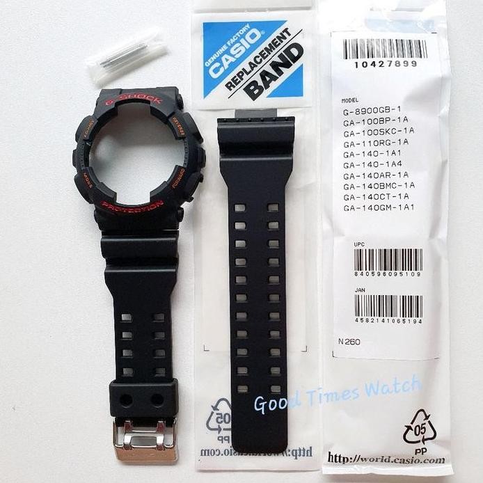 Baru PAKET BEZEL STRAP G-SHOCK GA-140-1A4 GA 140 FIT GA 100 GA 110 GA 120 GD 100 CASIO ORIGINAL