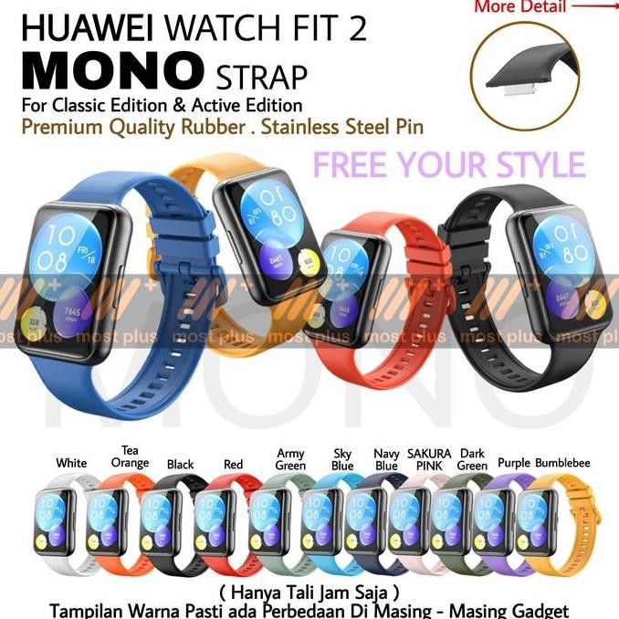 TERMURAH - Tali Huawei Watch Fit 2 Mono Sport Strap WatchFit 2 active & classic