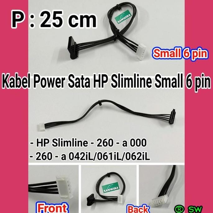 Kabel Power Sata HP Slimline Small 6 pin - P = 25 cm murah
