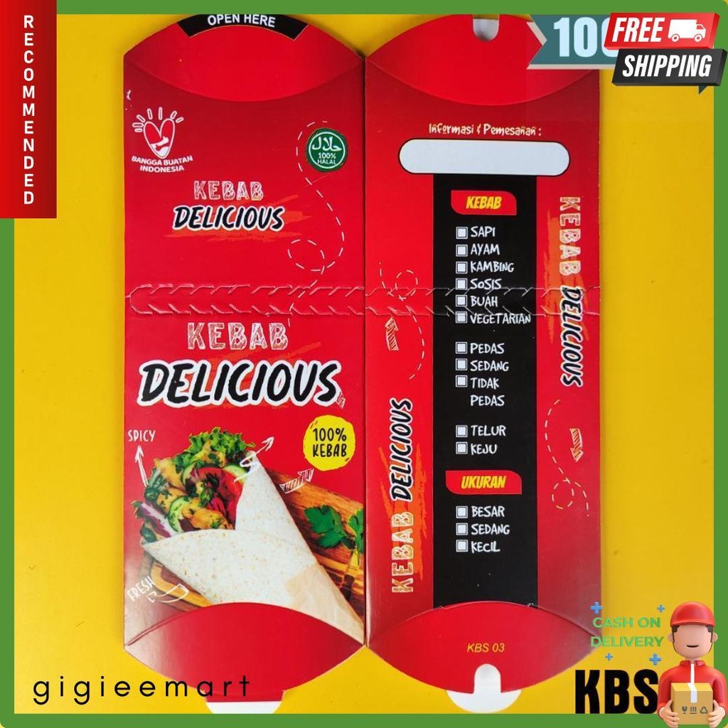 

[Hemat 1Kg] Kemasan Kebab Grosir | Kardus Kebab Murah Terlengkap Dan Termurah