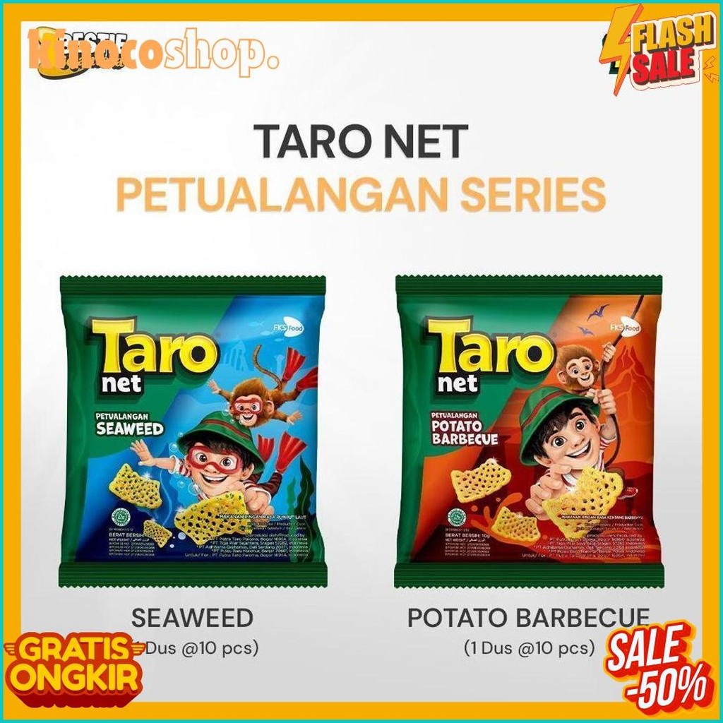 

Taro - Seaweed - Small Pack - 1 Karton (4Renceng) - 40 Pcs - 17Gr Diskon Setengah Harga