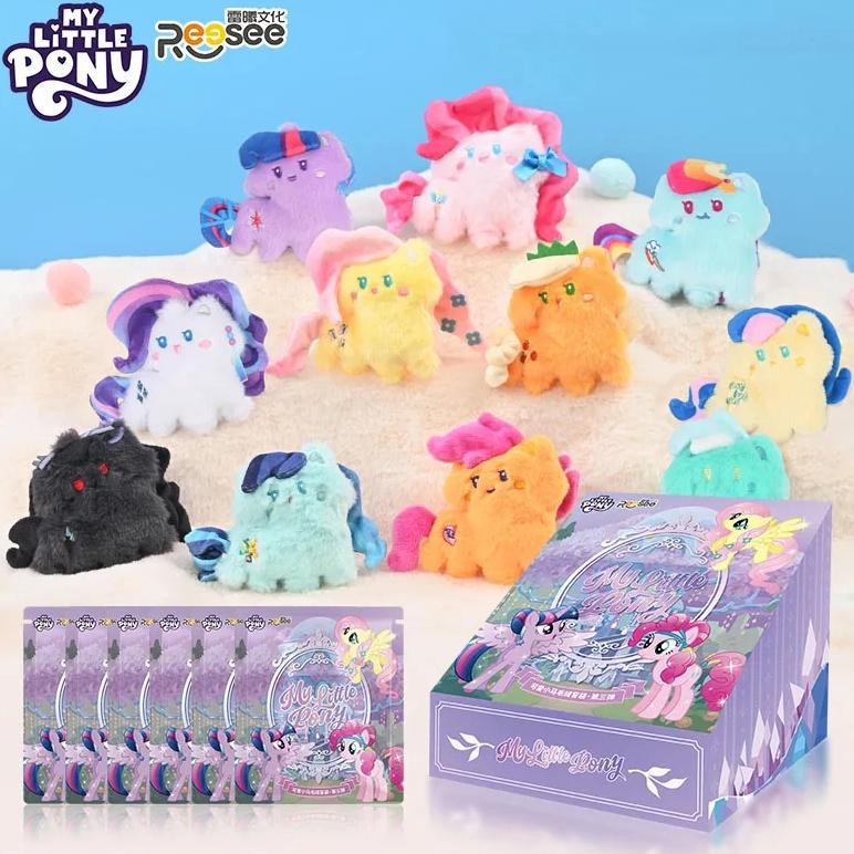 2025 New Blind Bag My Little Pony Plush Cute Pony Seriesv3 Genuine Cartoon Pendant Doll School Bag D