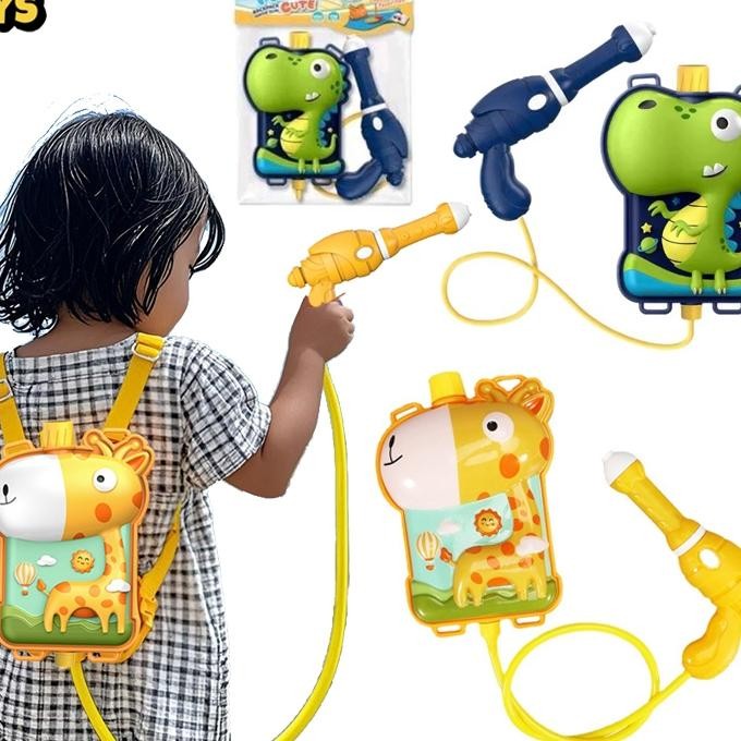 Loztoys Air Mini Bapa Mainan Anak Air Ransel Giraffe Dino Water Gun Bag Toy