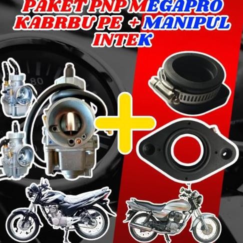 PAKET PNP HONDA MEGAPRO MEGA PRO LANGSUNG PASANG KARBURATOR KARBU KEIHIN PE 24 PE 26 PE 28 CARBURATO